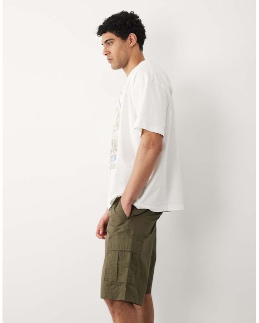 Jack & Jones White Cargo Short for men