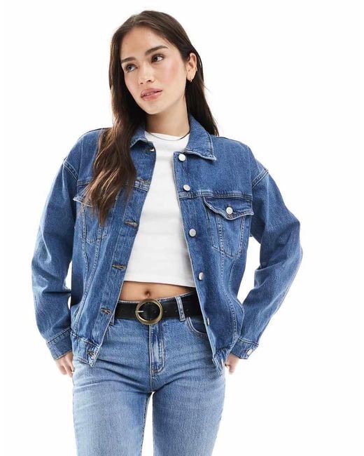 Vero Moda Blue Oversized Denim Jacket