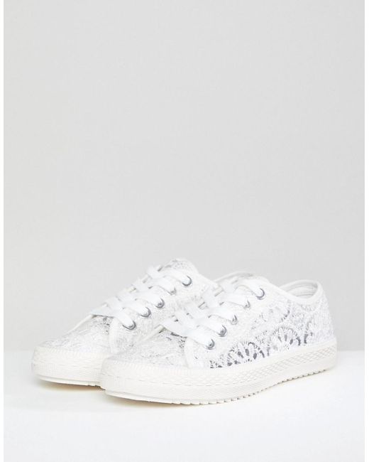 crochet lace sneakers