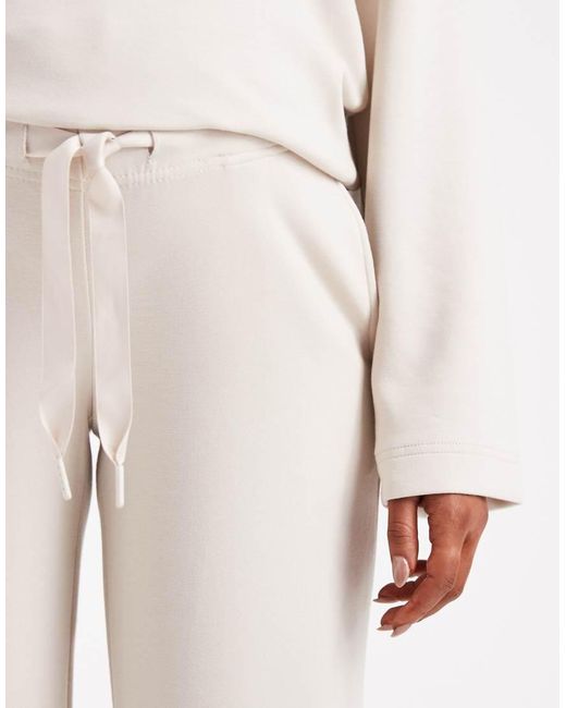 Vero Moda White Super Soft Tie Waist Wide Leg Trouser Co-ord