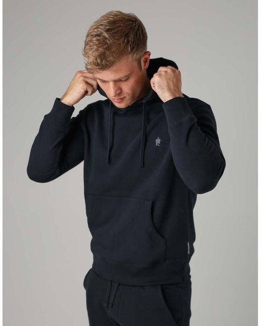 French Connection Blue Cotton Blend Hoody for men