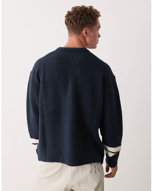 KTZ Blue La Dodgers Oversized Knitted Jumper for men