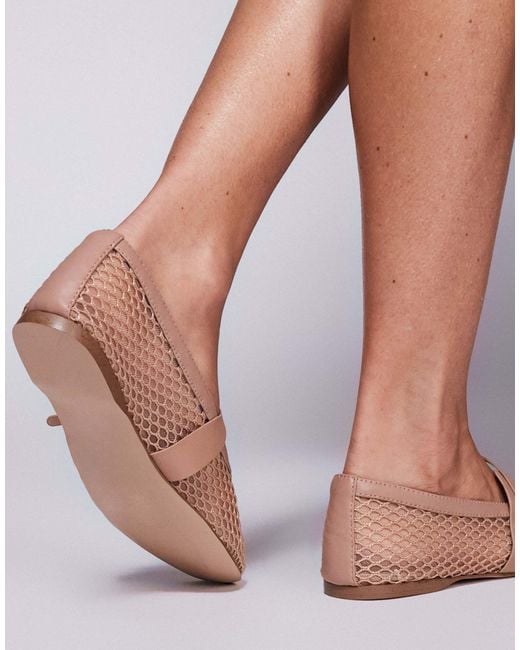 Steve Madden Natural – rejoice-m – netz-ballerinas
