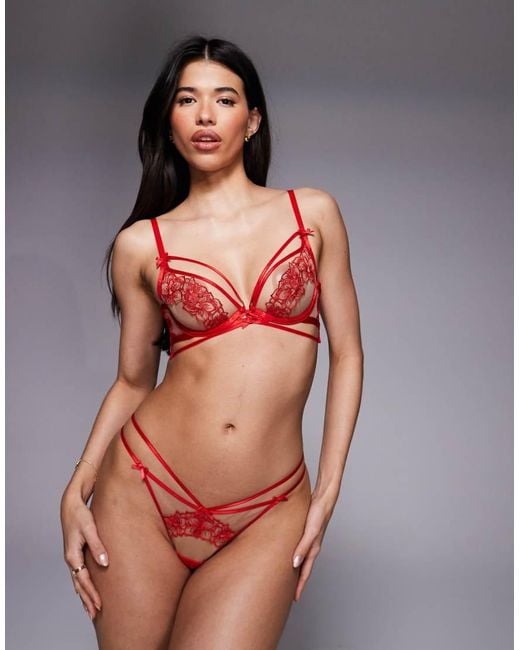 Ann Summers Orange Floral Affair String Thong