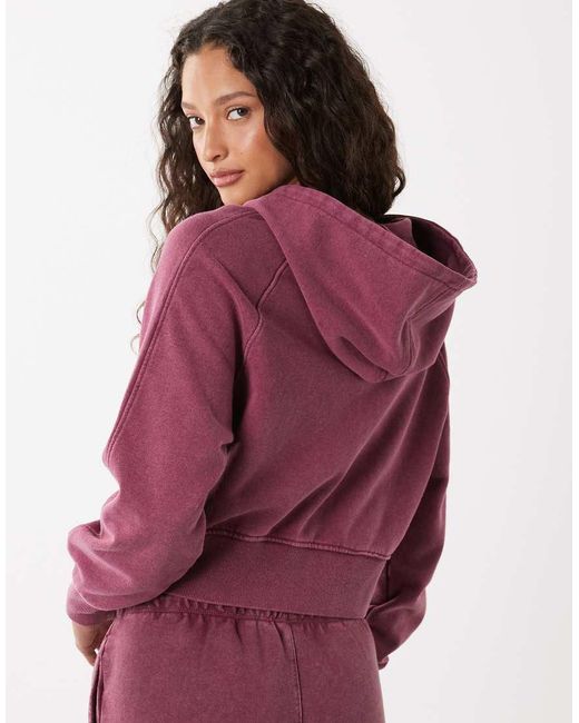 Cotton On Red Active Raglan Zip-through Hoodie