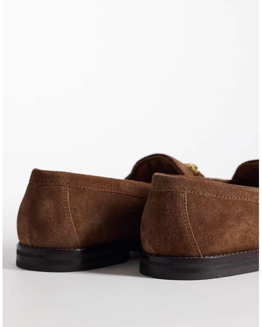 ASOS Brown Penny Snaffle Loafer for men