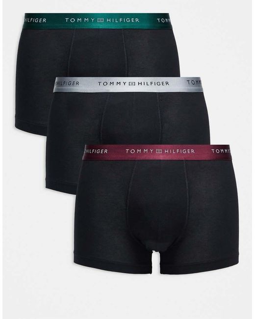 Tommy Hilfiger Blue Signature Cotton Essentials 3 Pack Trunks for men