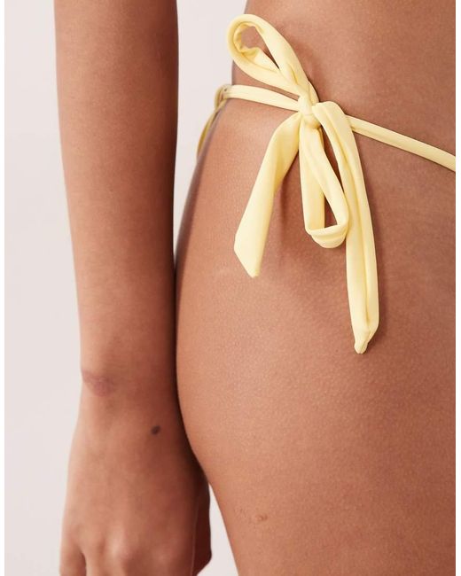 Free Society Yellow Tieside Bikini Bottom