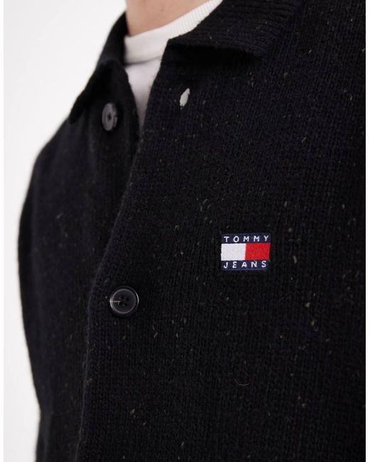 Tommy Hilfiger Blue Logo Knitted Overshirt for men
