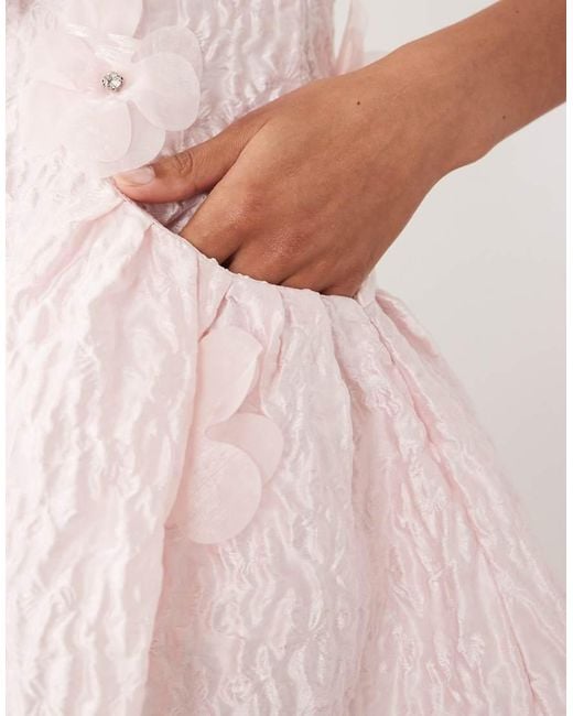 Sister Jane Pink Dream Lera Floral Detail Applique Cami Mini Dress