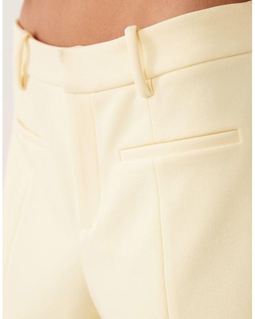 Wanderdoll Natural Charlotte Tailored Front Seam Detail Shorts