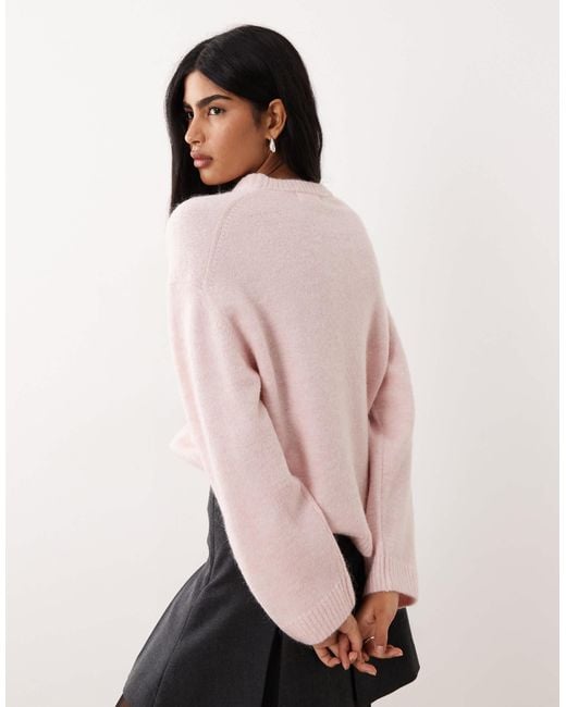 Gina Tricot Pink – pullover aus wolle und alpakawolle