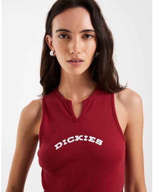 Dickies Red V Neck Vest
