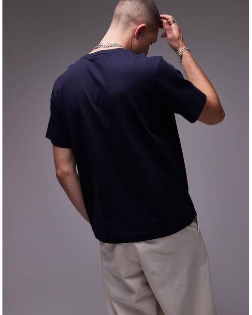 Camiseta De Tejido Grueso De Punto Liso De ARKET de hombre de color Blue