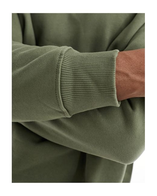 ASOS Green Heavyweight Oversized Sweatshirt for men