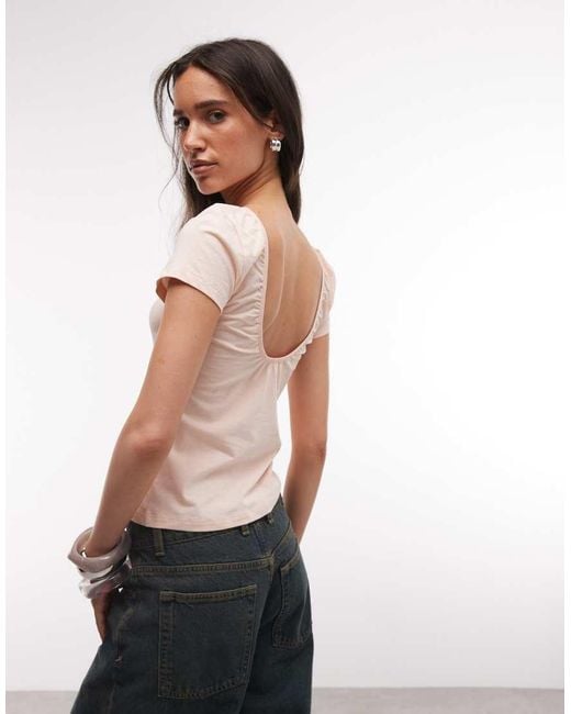 Monki Multicolor Open Back T-shirt
