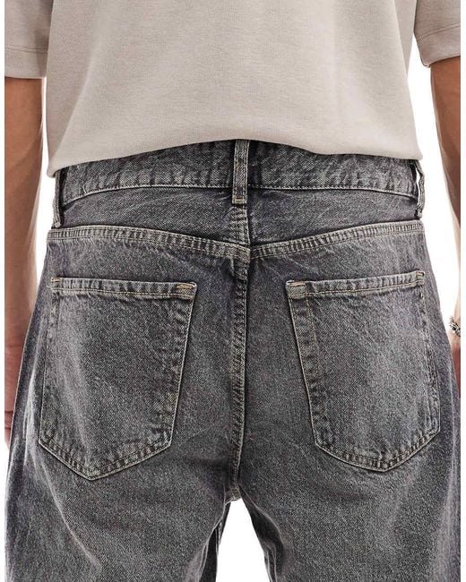 Bershka Gray Straight Vintage Jean for men