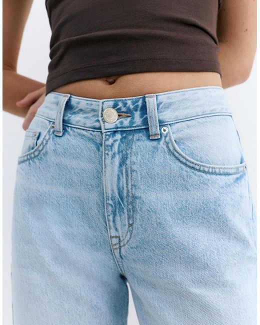 Jean droit ample - ciel Pull&Bear en coloris Blue