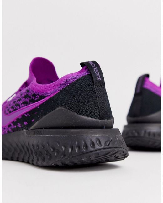 Nike Rubber Epic React Flyknit 2 Running Shoes in Purple for Men | Lyst  Canada