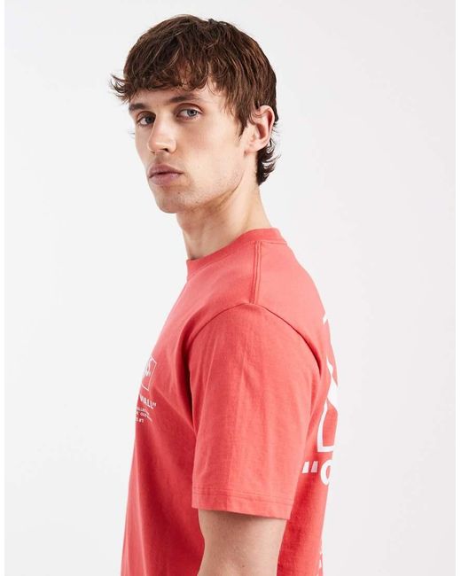 Vans Red Stacked Hi Tee for men