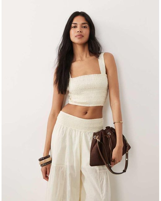 Iisla & Bird Natural Shirred Cami Top