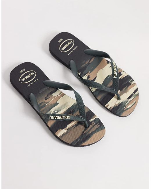 Havaianas Gray Top Camo Flip Flops for men