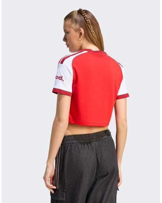 Adidas Originals Red Arsenal Fc 26/27 Home Cropped Jersey