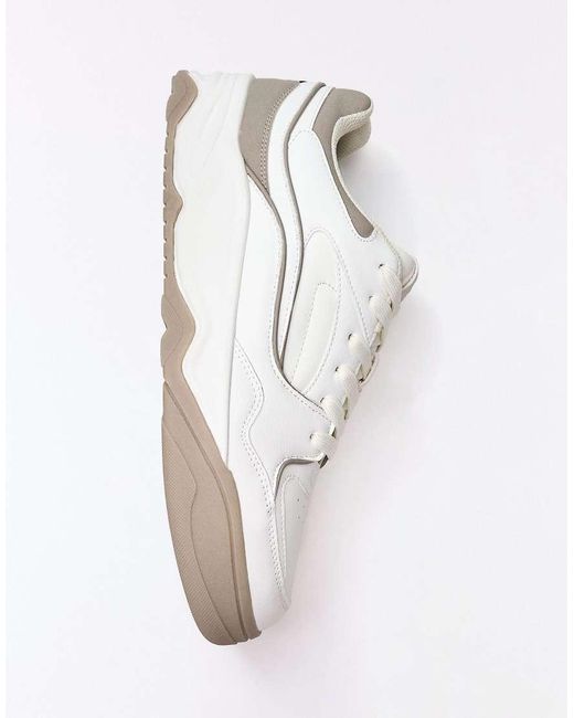 Bershka White Chunky Street Trainers for men