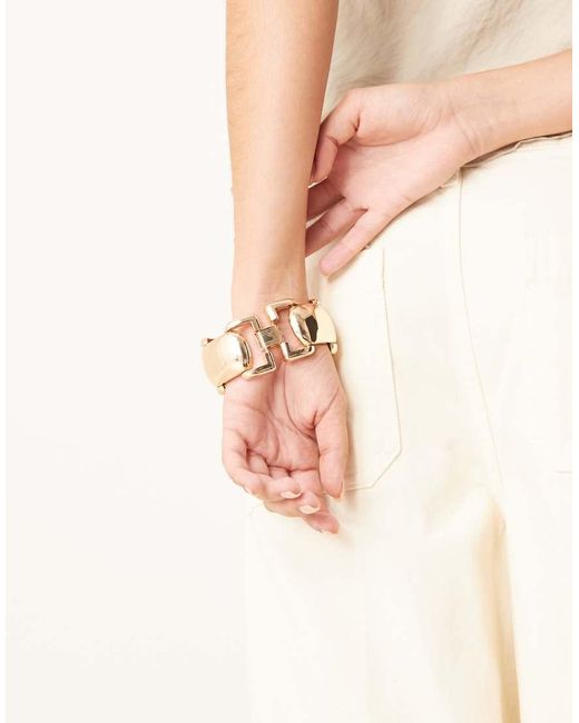 ASOS Armband Met Grove Schakels En Vintage Ontwerp in het Natural