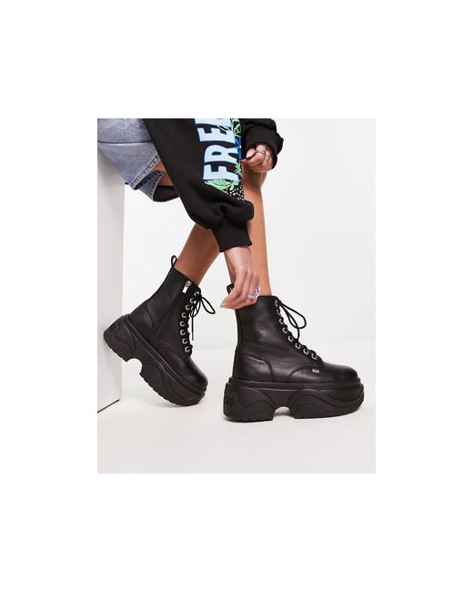 Kade - bottes en cuir à talon haut et semelle plateforme - noir Kickers en coloris Black