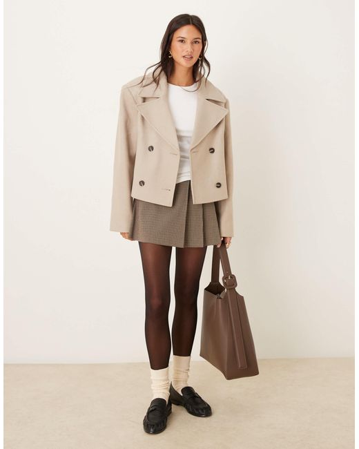 ASOS Natural Short Formal Trench Coat