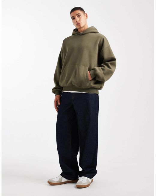 ASOS – basic-kapuzenpullover in Green für Herren