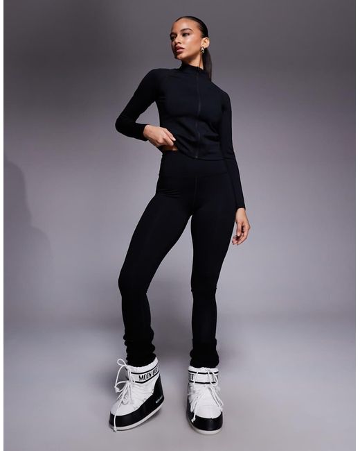 ASOS 4505 Ski & Snow Blue Asos 4505 Ski Thermal Fleece Back Base Layer legging With Sweat Wicking