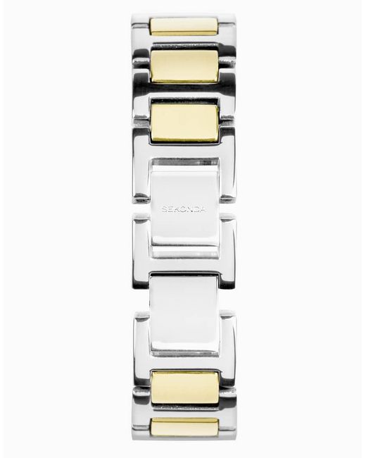 Sekonda Metallic Colette 22Mm Rectangular Two Tone Watch