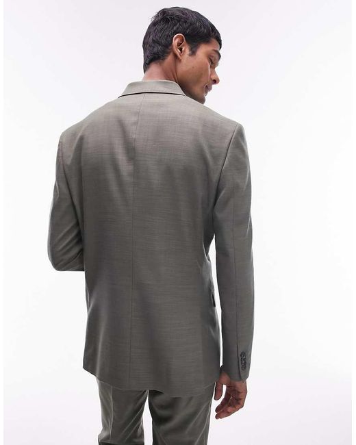 Topman Gray Skinny Suit Jacket for men