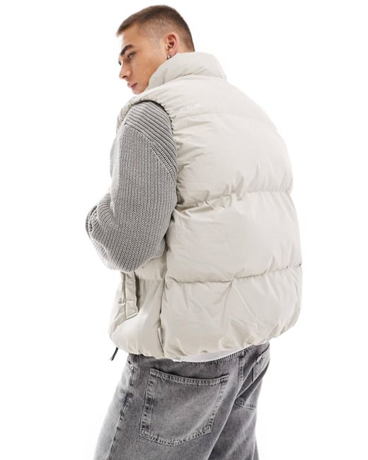 Doudoune sans manches Bershka pour homme en coloris Gris Lyst