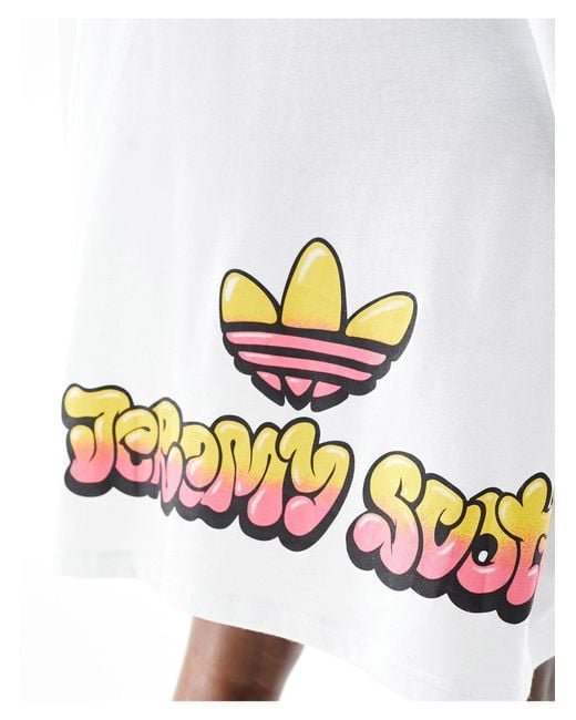 Adidas Originals White X Jeremy Scott One Size T-shirt Dress