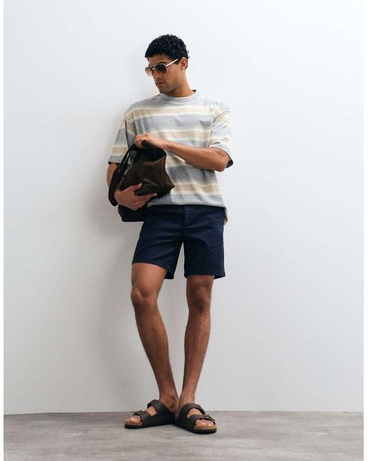 ASOS White Slim Fit Chino Shorts for men