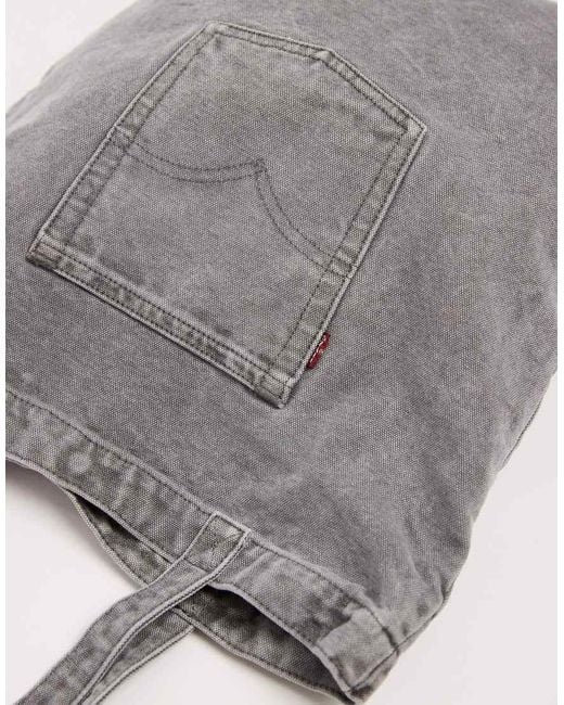 Levi's Gray Back Pocket Denim Tote Bag