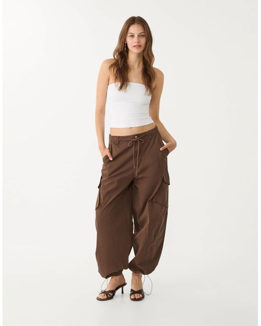 Stradivarius White Polyamide Bandeau Top