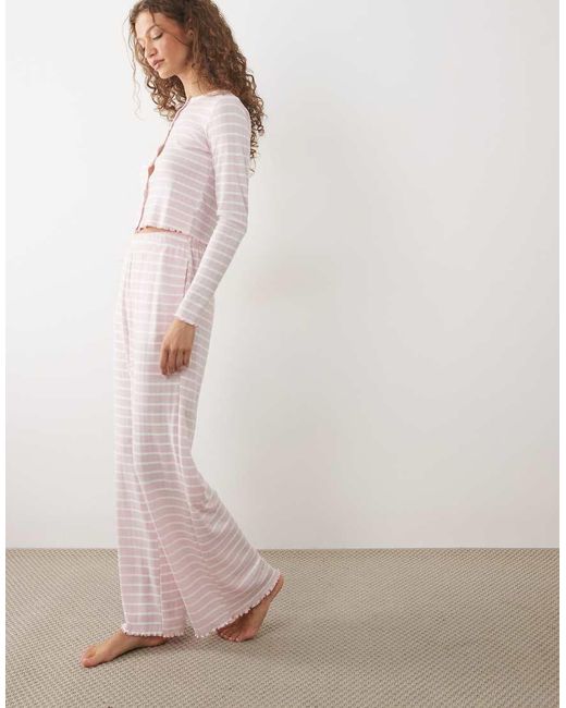 Boux Avenue Pink Pointelle Buttondown Pyjama Set