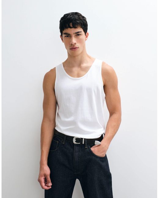 ASOS – basic-trägershirt in Natural für Herren