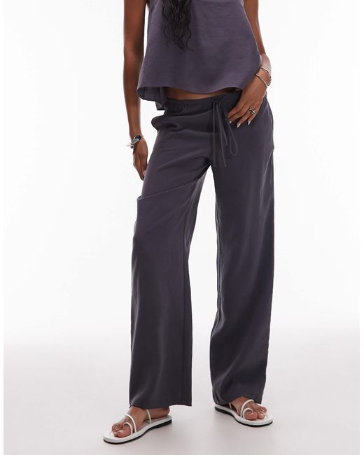 ASOS Blue Modal Pull On Relaxed Trouser