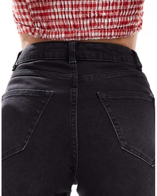Pantalones Cortos Vaqueros Negros De Talle Alto De ONLY de color Red