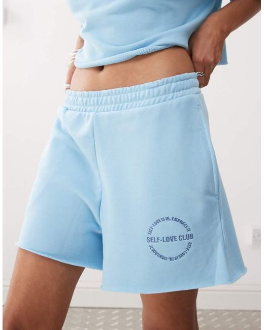 Noisy May Blue Sweat Shorts