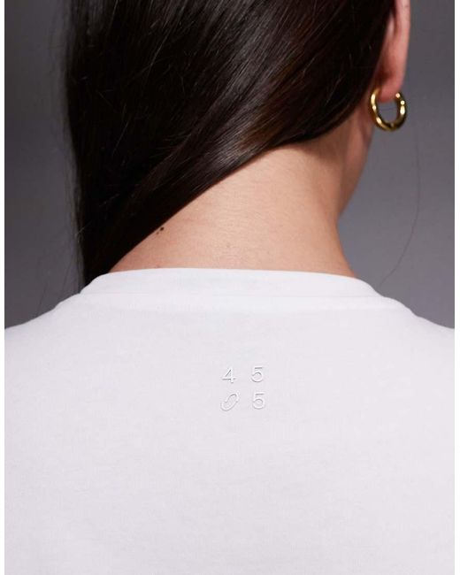 4505 White Curve Fitted Cotton Everyday T-shirt With Quick Dry Finish