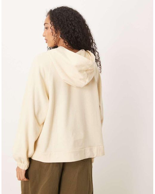 ASOS Natural Supersoft Raglan Sleeve Oversized Hoodie