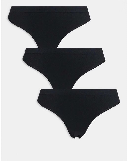 Weekday Black Soft Seamless Briefs 3-pack