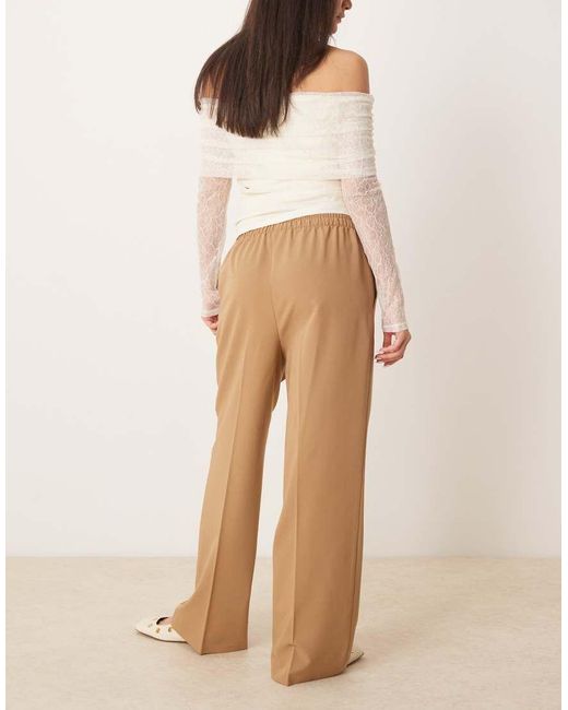 Pantalones De Sastre Sin Cierres De -Neutro ASOS de color Natural