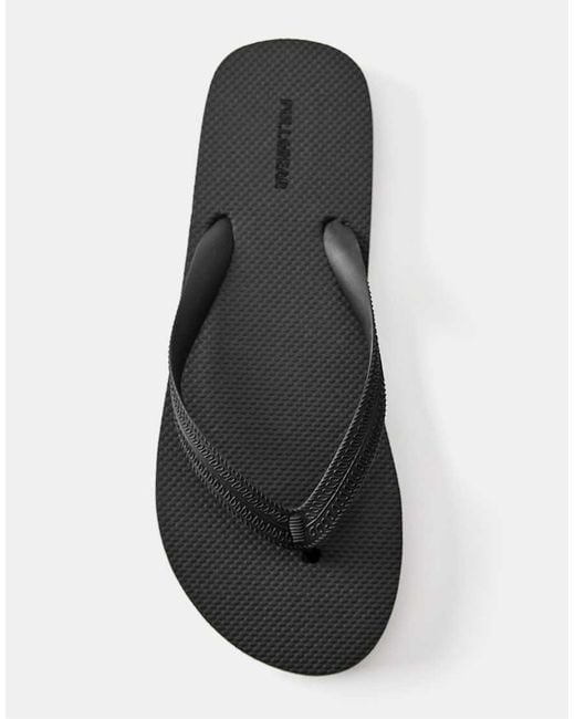 Pull&Bear Black Strappy Sandals for men